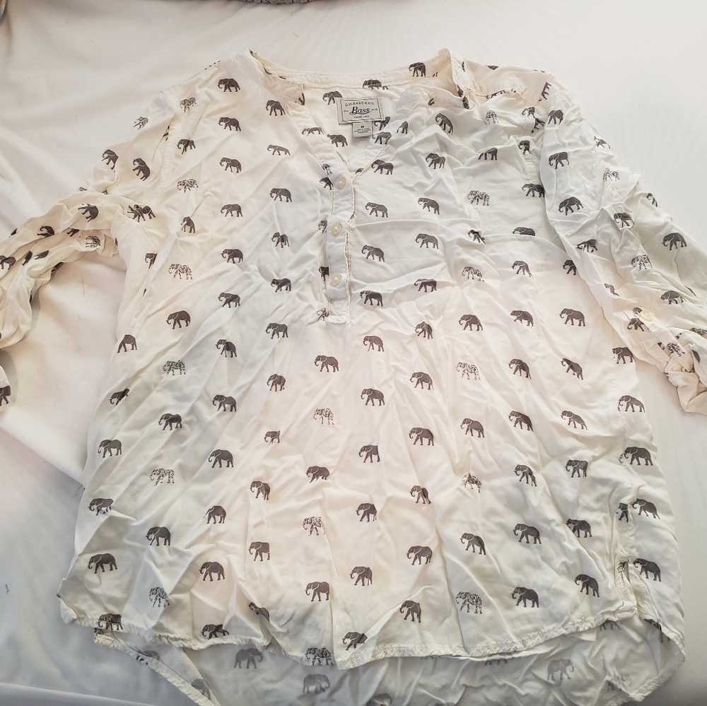 3/4 sleeve elephant shirt